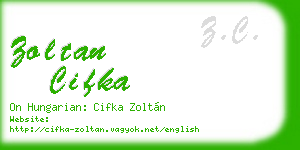 zoltan cifka business card